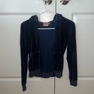 Juicy couture navy blue velvet jacket